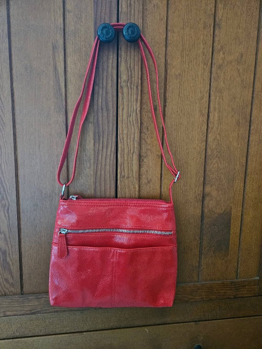 Vintage Avon Crossbody Red Purse, Full Length Strap 24", Great Condition!
